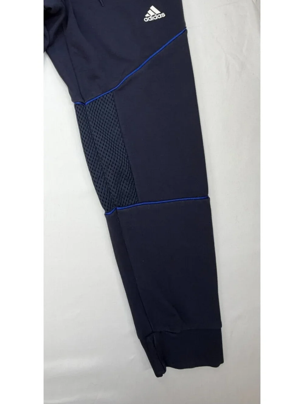 Adidas Men's Sweatpants Primeblue Tapered Stretch Drawstring Size L Blue